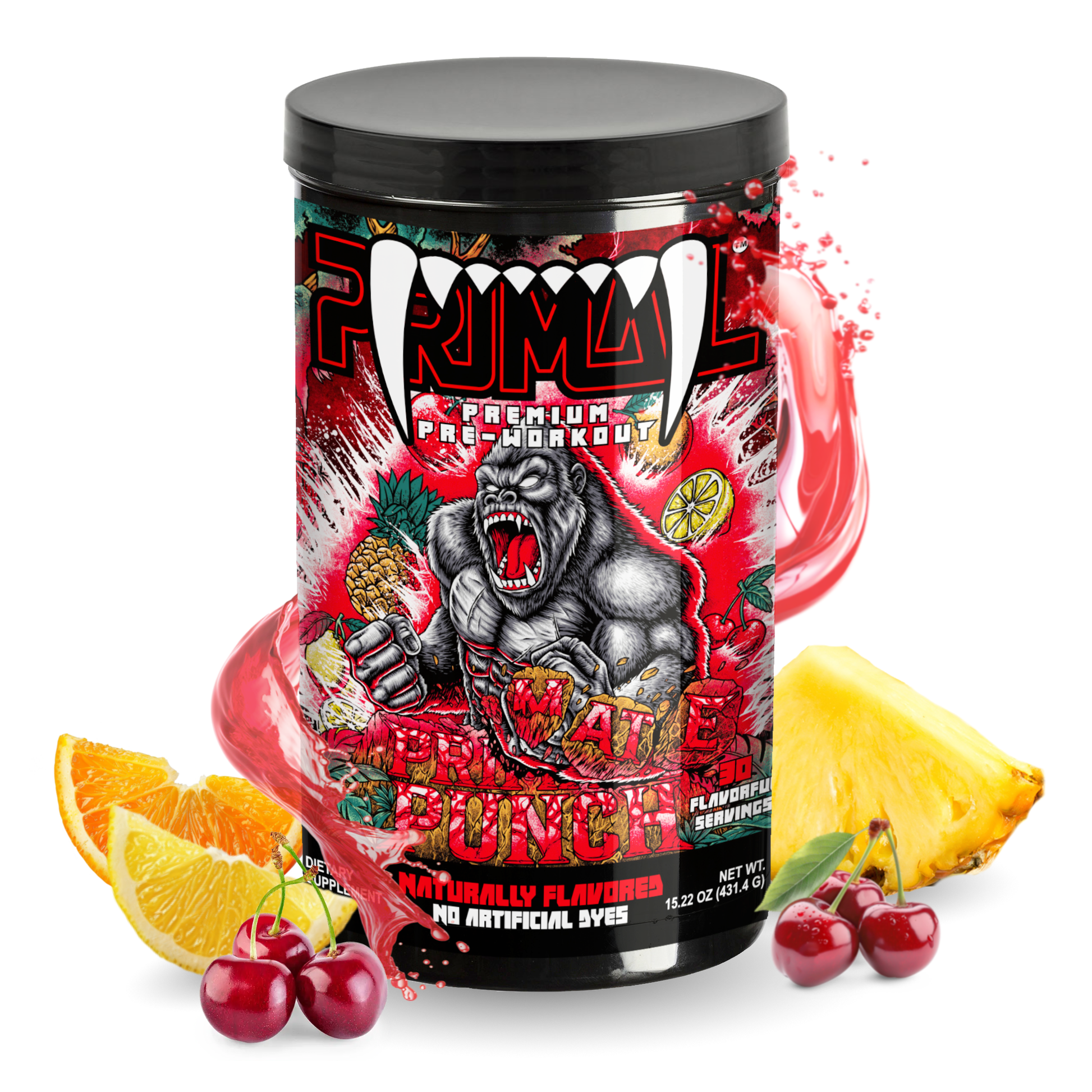 PRIMAL Premium Pre-Workout Powder (Primate Punch Flavor)