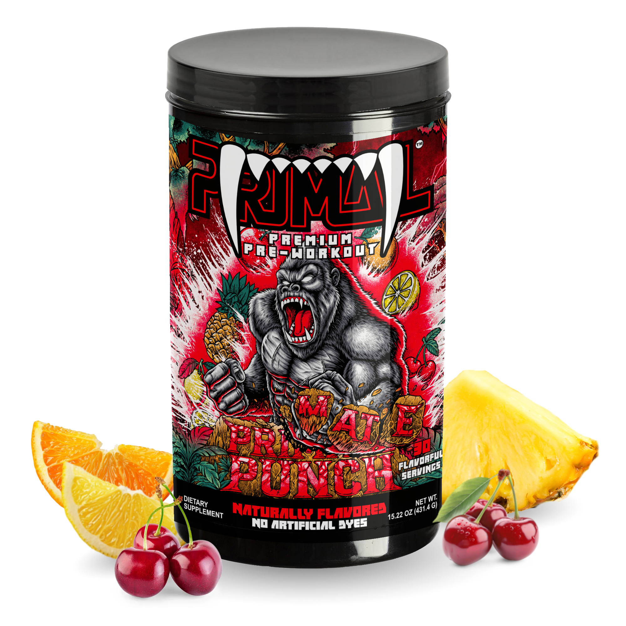 PRIMAL Premium Pre-Workout Powder (Primate Punch Flavor)