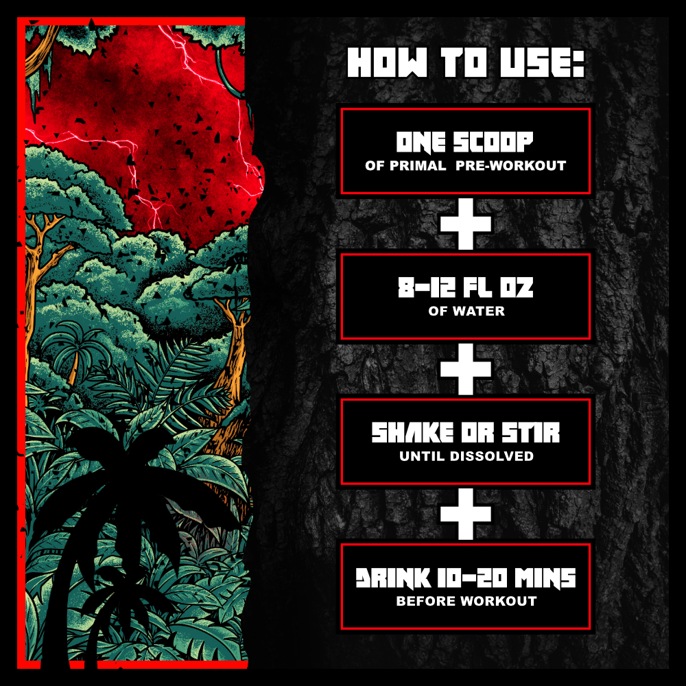 PRIMAL Premium Pre-Workout Powder (Primate Punch Flavor)